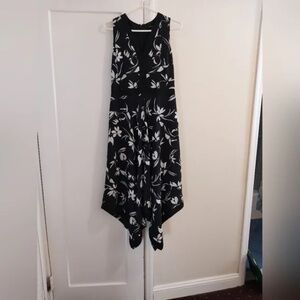 Banana Republic Floral Handkerchief Hem Dress